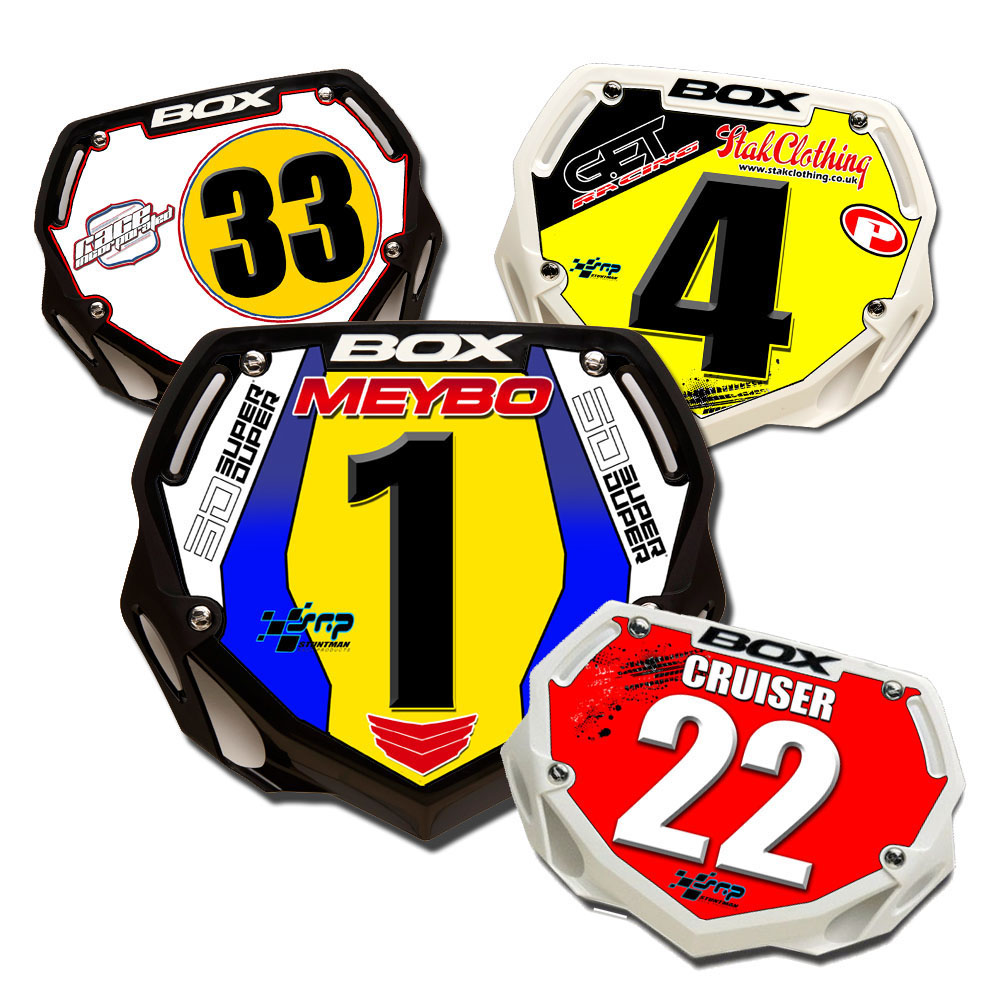 Box BMX PLATE Custom Number Plates BMX Race Plates