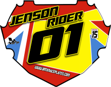 A Box Pro Plate Decal Sticker Can be made in blue for girls Yellow for Boys and red for Cruiser Riders It can also be made to fit a Box min plate.